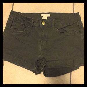 Olive jean shorts